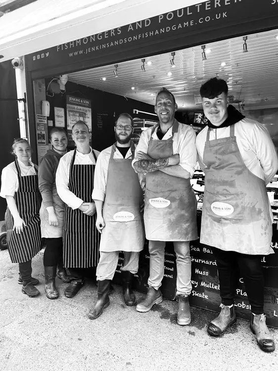 Black and White Old shop Team